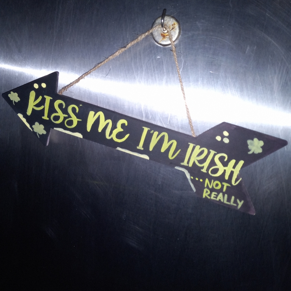 Kiss me I'm Irish...not really silly funny decor sign